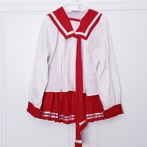 AZWEAR Red Sailor Fuku Uniform XXL